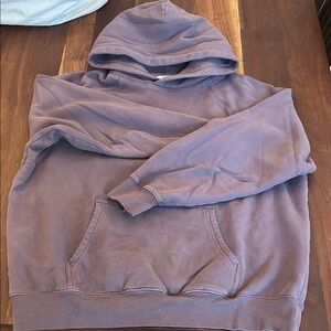 TNA Aritizia Mega Sweat Fleece Hoodie M Eggplant